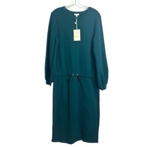 Garnet Hill Deep Teal Midi Dress
